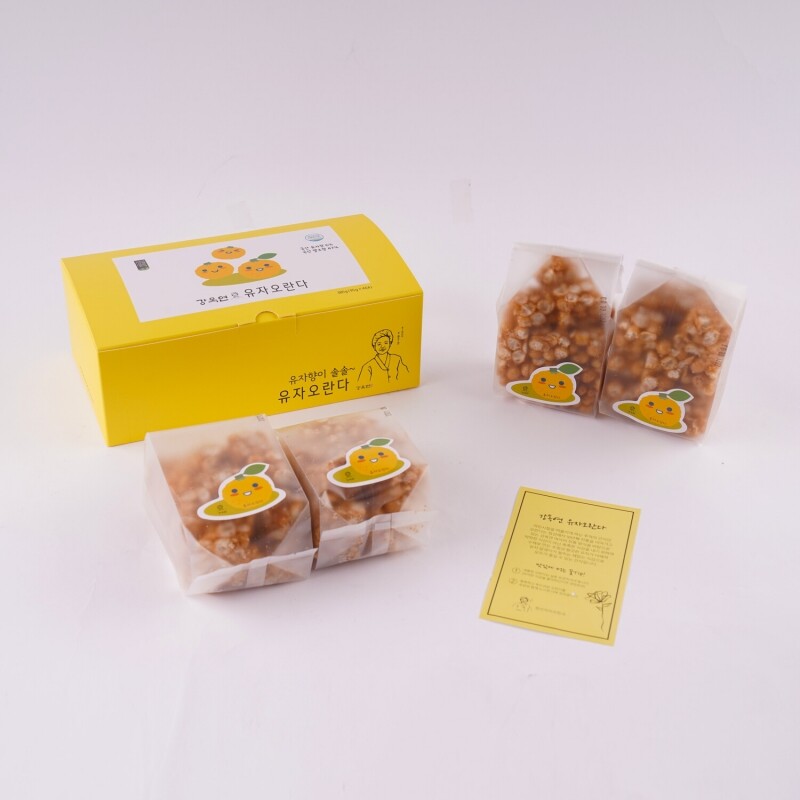 정선아라리한과농원,정선사위 백년가게 강옥연 수제 유자오란다380g 부드럽고 촉촉한과자