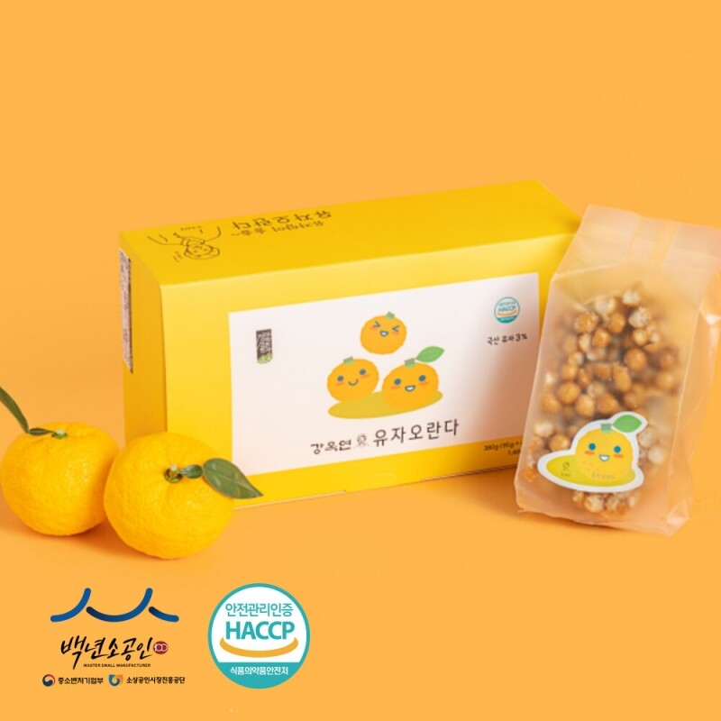 정선사위 백년가게 강옥연 수제 유자오란다380g 부드럽고 촉촉한과자
