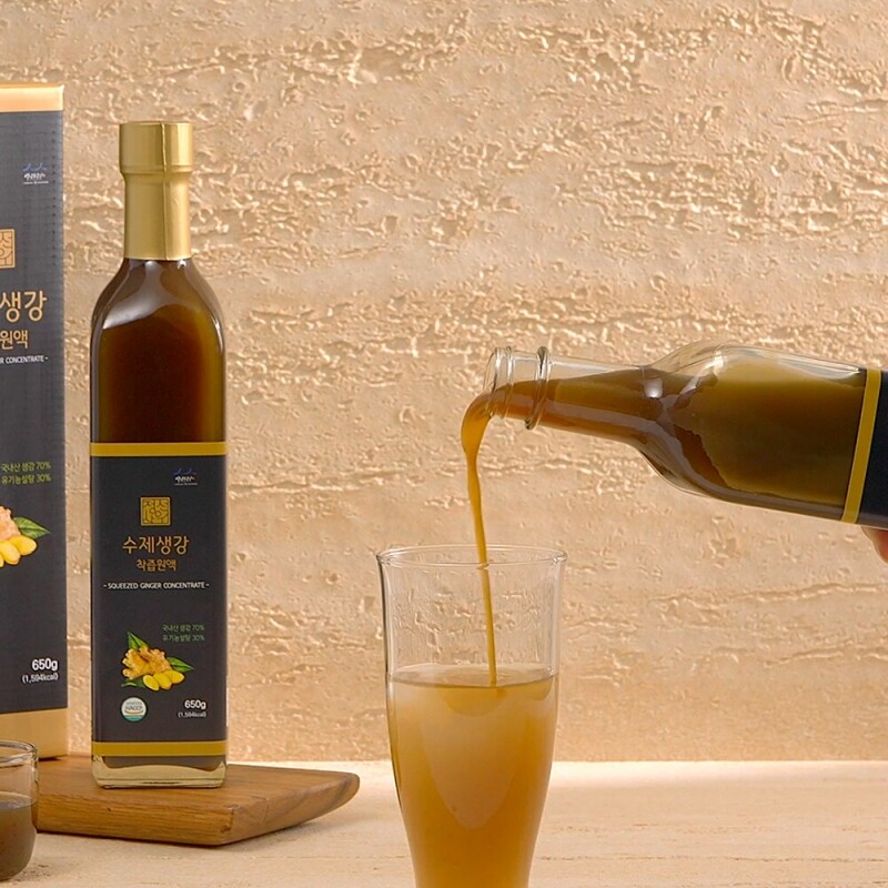 정선아라리한과농원,정선사위 국산 생강착즙 원액 650g 유기농 사탕수수 생강청